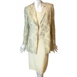 NEW ECAILLE PARIS women's camisole straight jacket combo in yellow